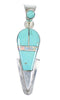 Turquoise Opal Inlay Genuine Sterling Silver Pendant AX76543